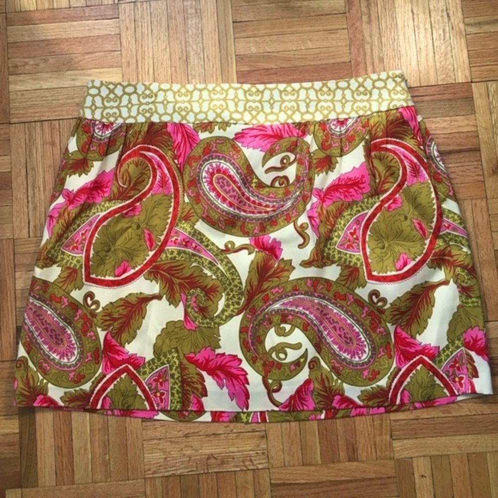 EUC Milly Silk Paisley skirt